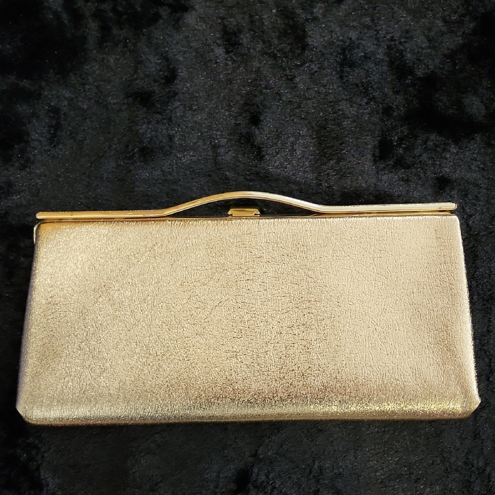 Vintage Elegant Metallic Gold Embossed Clutch EUC - Picture 2 of 6